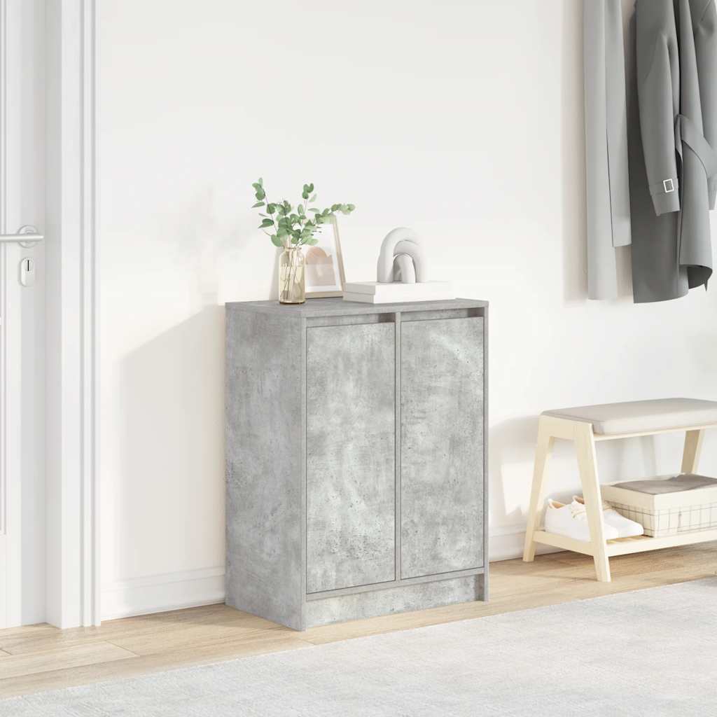 vidaXL Szafka na buty Beton Szary 57x34x76 cm Drewno klejone