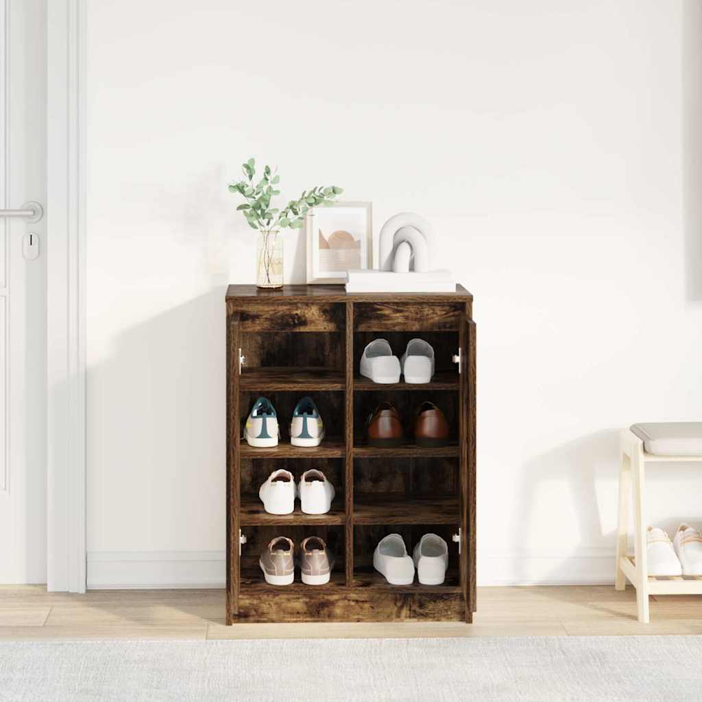 vidaXL Szafka na buty Dąb wędzony 57x34x76 cm Drewno klejone