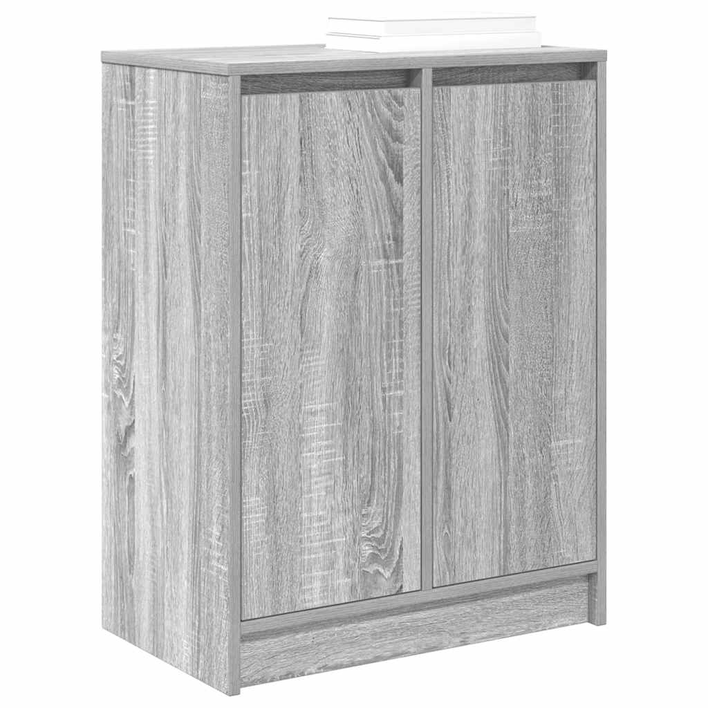 vidaXL Szafka na buty Szara Sonoma 57x34x76 cm Drewno klejone