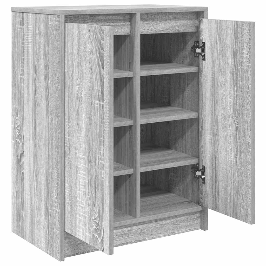 vidaXL Szafka na buty Szara Sonoma 57x34x76 cm Drewno klejone