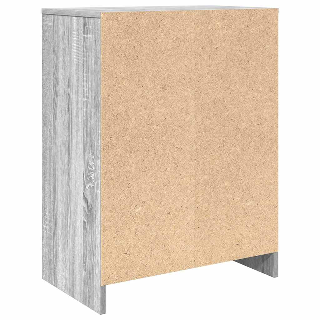 vidaXL Szafka na buty Szara Sonoma 57x34x76 cm Drewno klejone