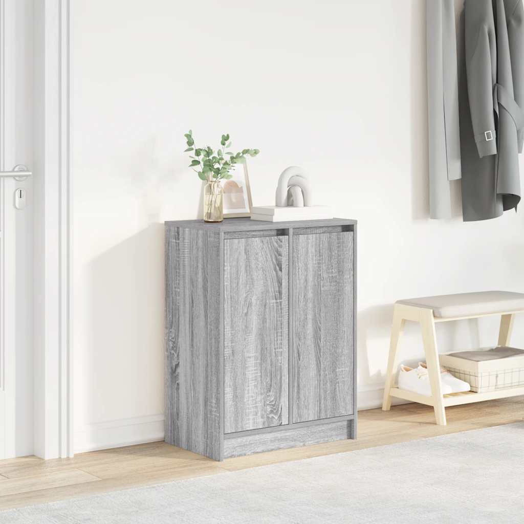 vidaXL Szafka na buty Szara Sonoma 57x34x76 cm Drewno klejone