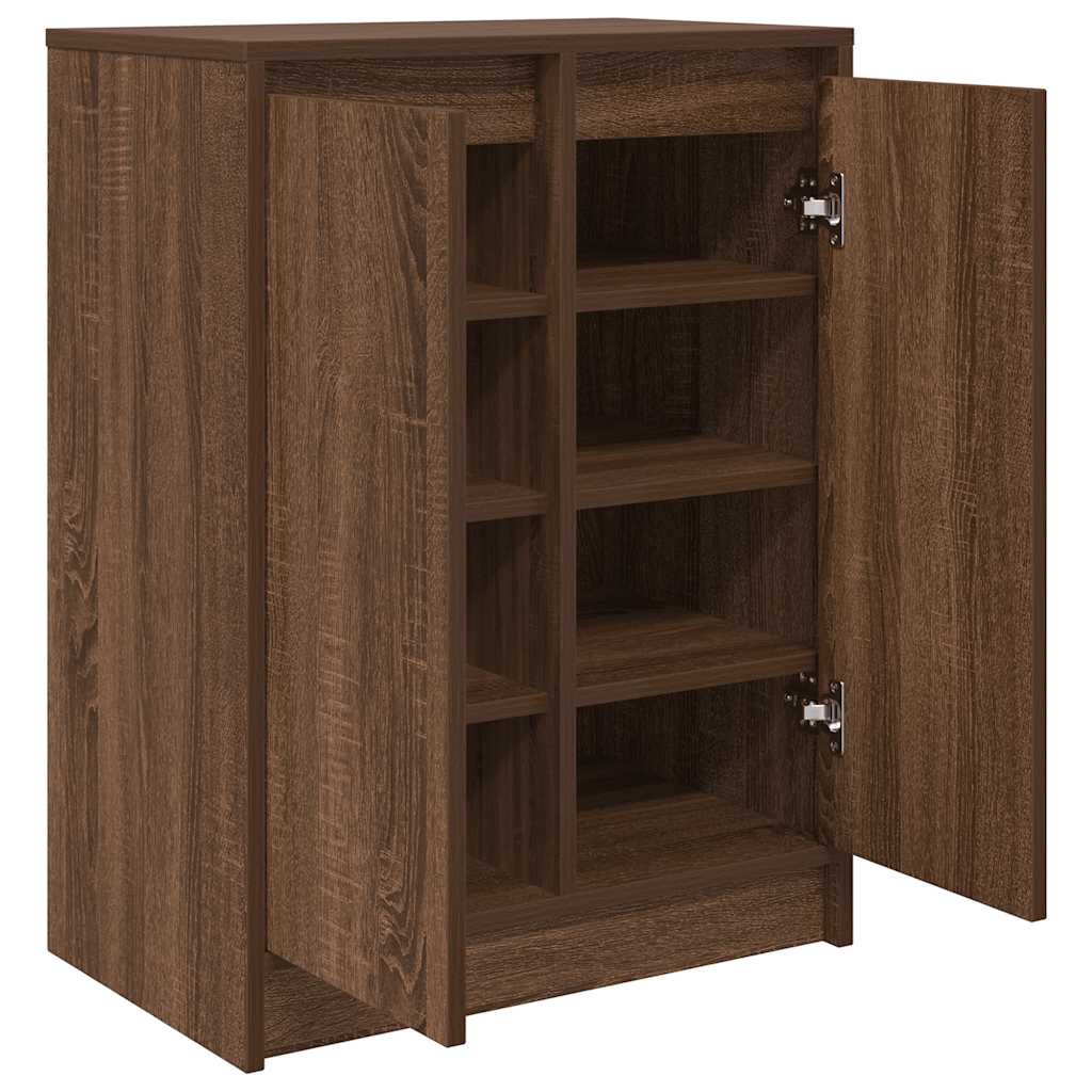 vidaXL Szafka na buty Brązowy Dąb 57x34x76 cm Drewno klejone