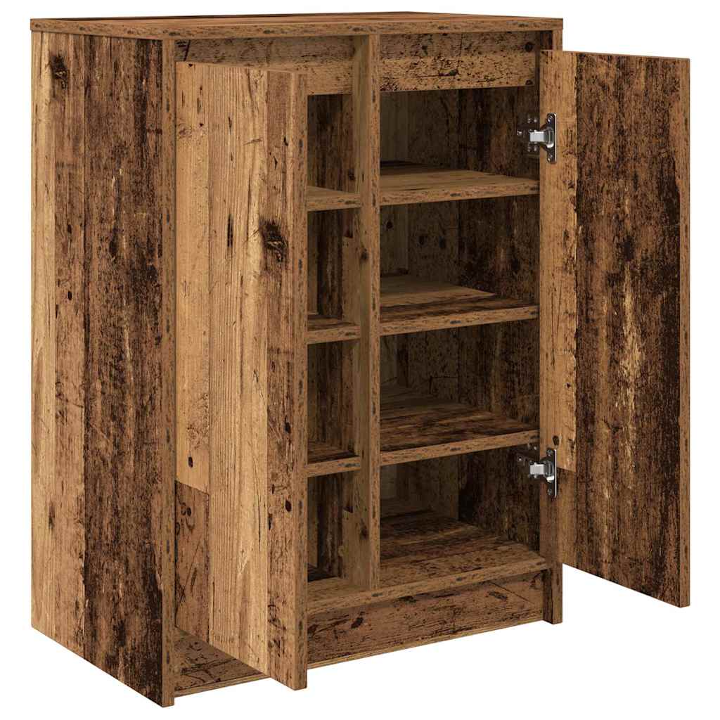 vidaXL Szafka na buty Stare drewno 57x34x76 cm Drewno klejone