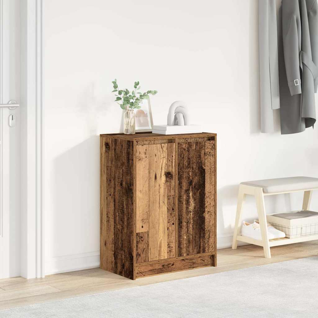 vidaXL Szafka na buty Stare drewno 57x34x76 cm Drewno klejone