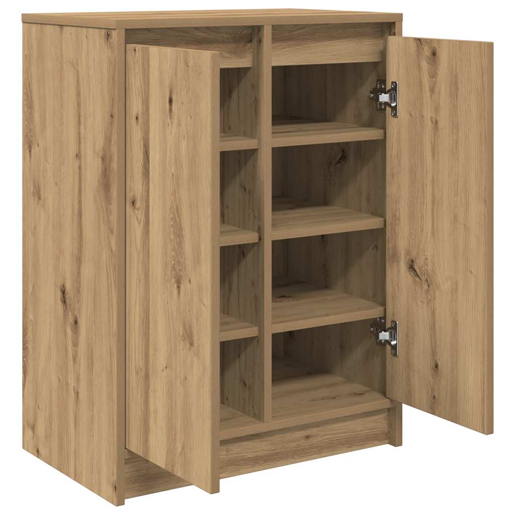 vidaXL Szafka na buty Artisan Oak 57x34x76 cm Drewno klejone