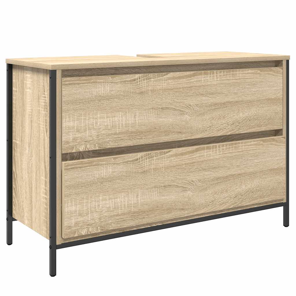 vidaXL Szafka pod umywalkę łazienkową z szufladami 90x34,5x60 cm