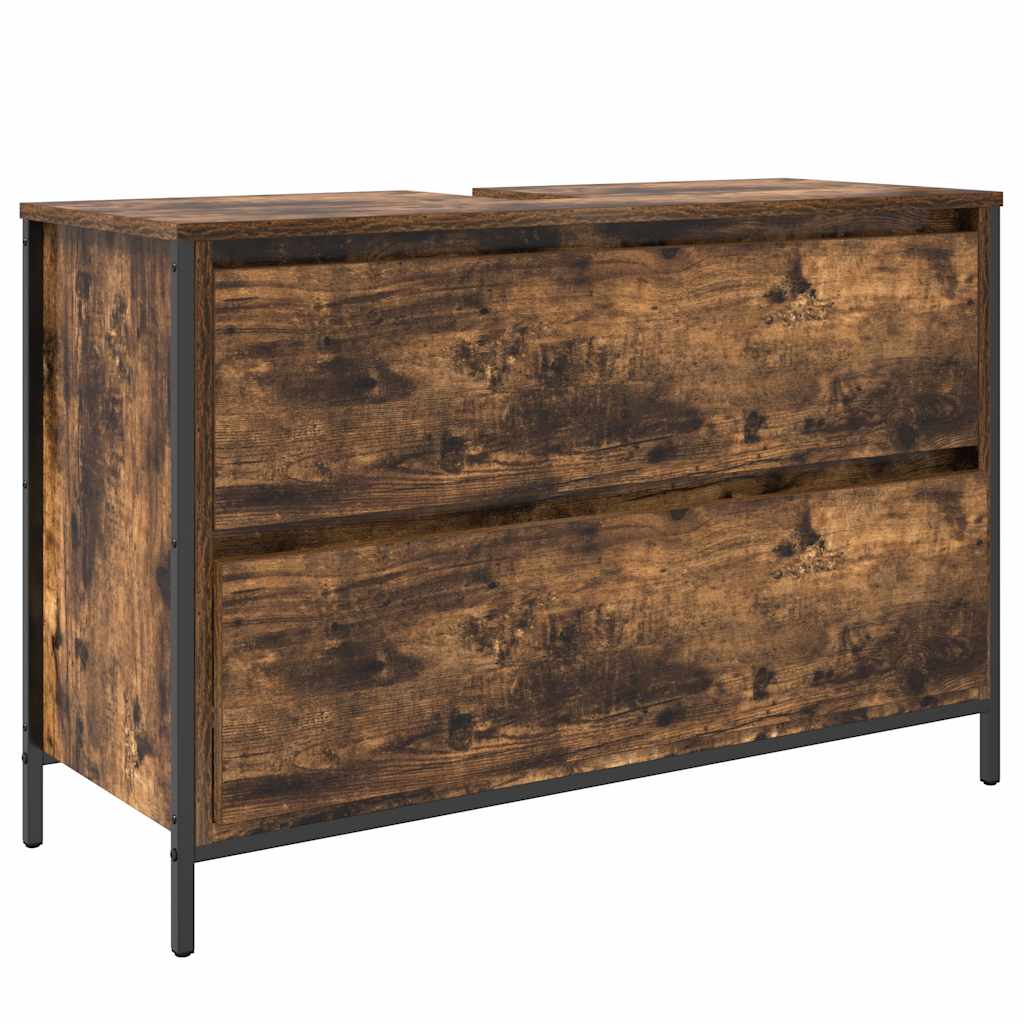 vidaXL Szafka pod umywalkę łazienkową z szufladami 90x34,5x60 cm