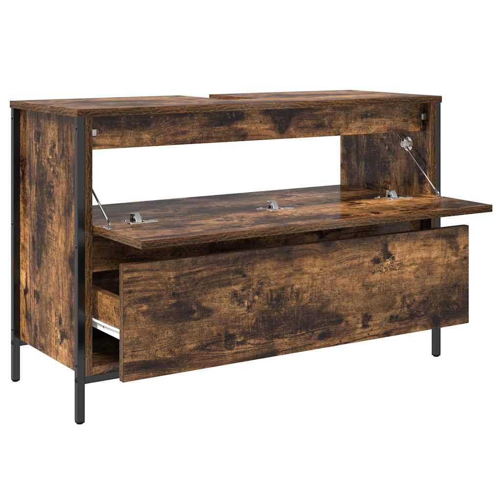 vidaXL Szafka pod umywalkę łazienkową z szufladami 90x34,5x60 cm