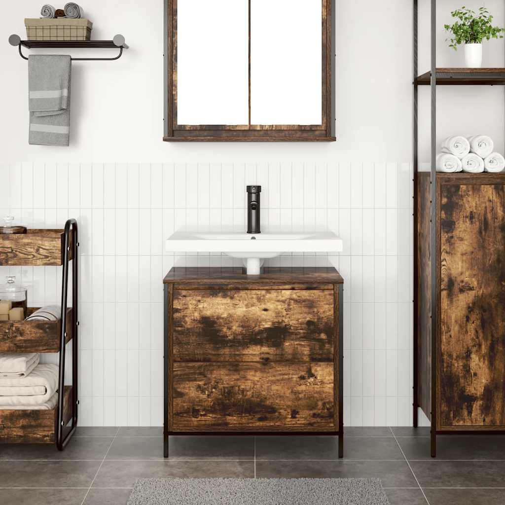vidaXL Szafka pod umywalkę łazienkową z szufladami 60x34,5x60 cm