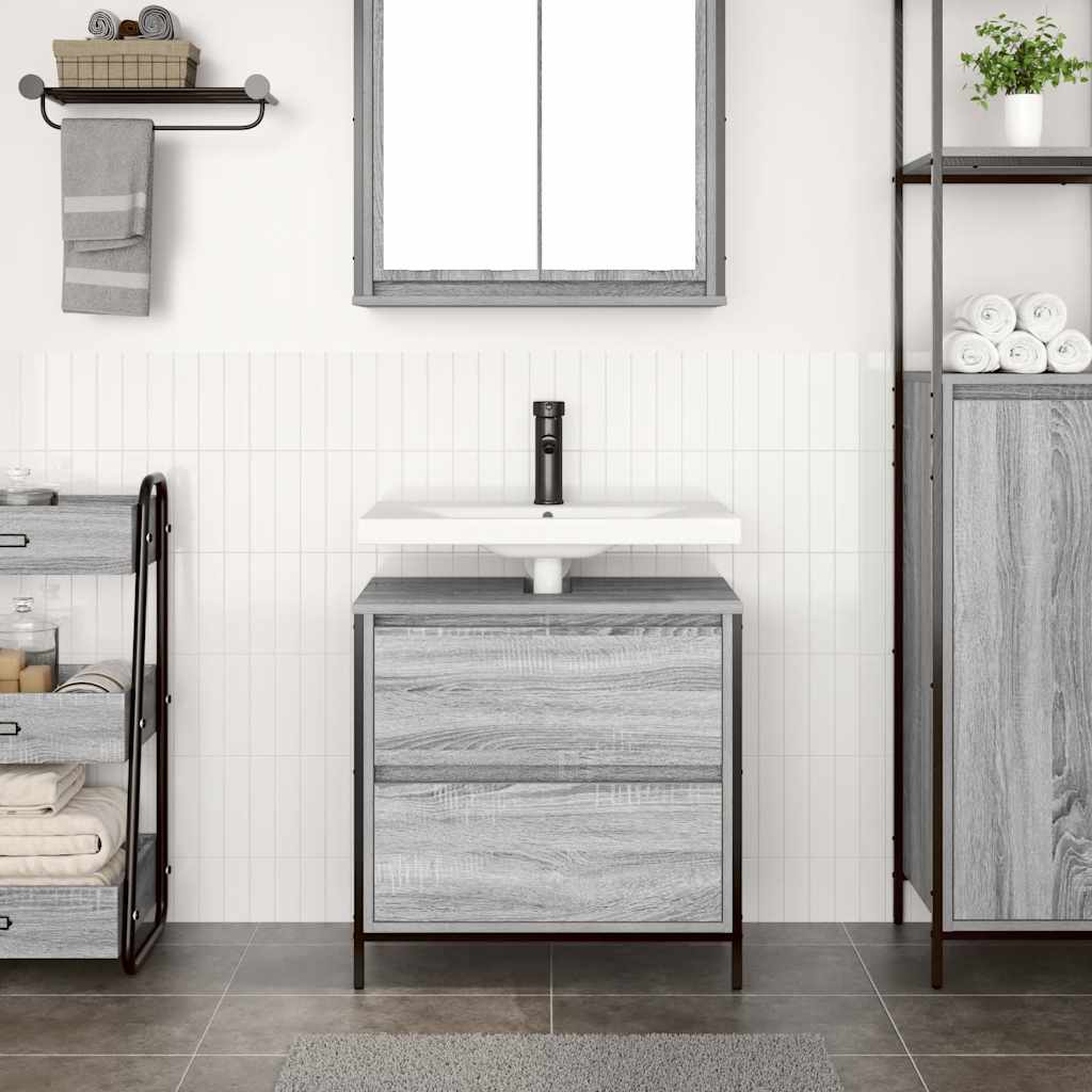 vidaXL Szafka pod umywalkę łazienkową z szufladami 60x34,5x60 cm