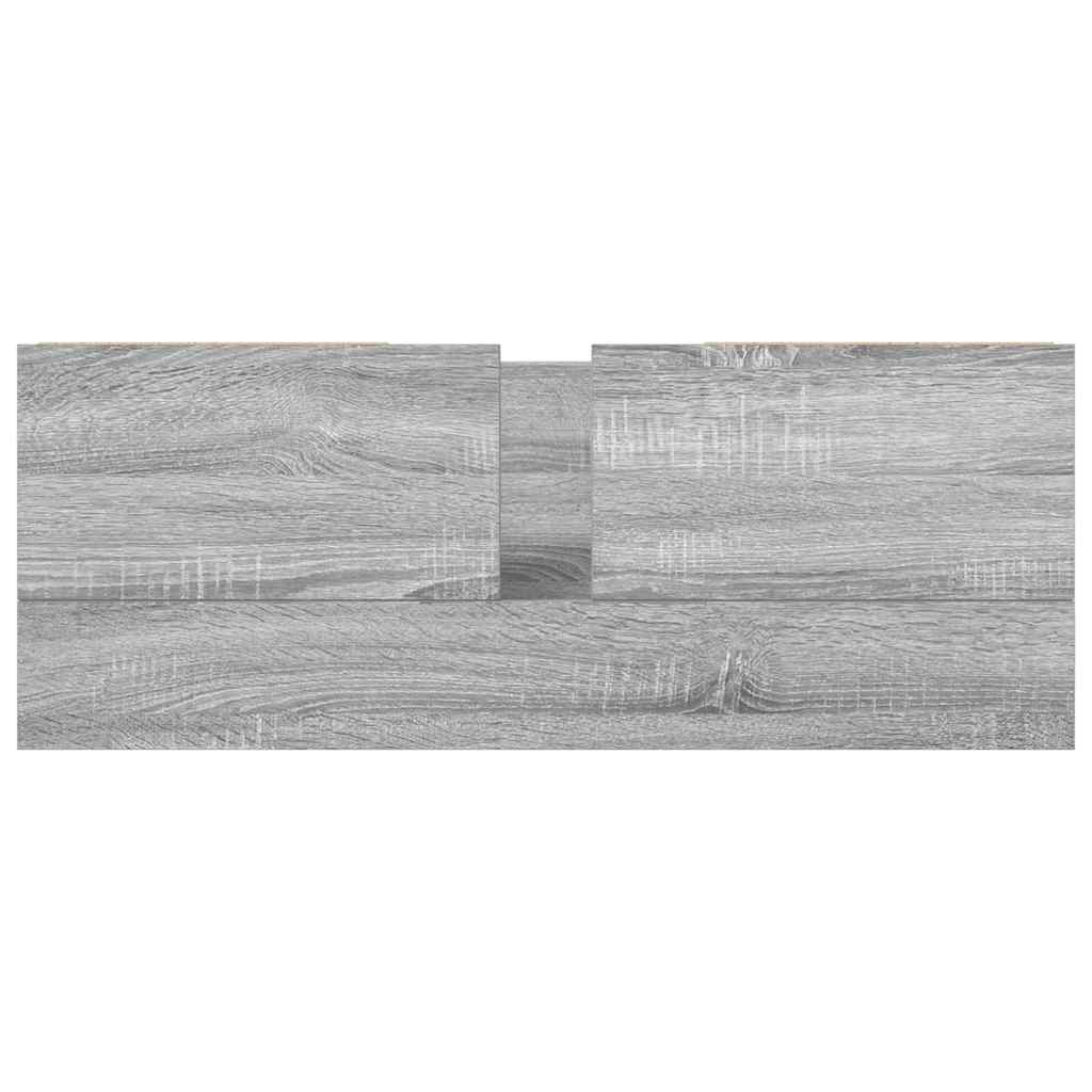 vidaXL Szafka pod umywalkę z szufladami, szary dąb sonoma 90x34,5x60cm