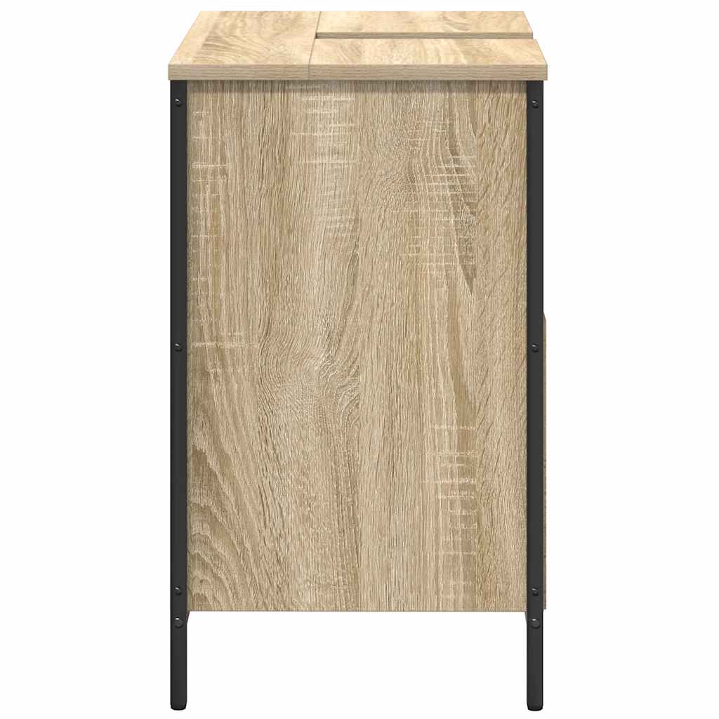 vidaXL Szafka pod umywalkę łazienkową, dąb sonoma, 60x34,5x60 cm