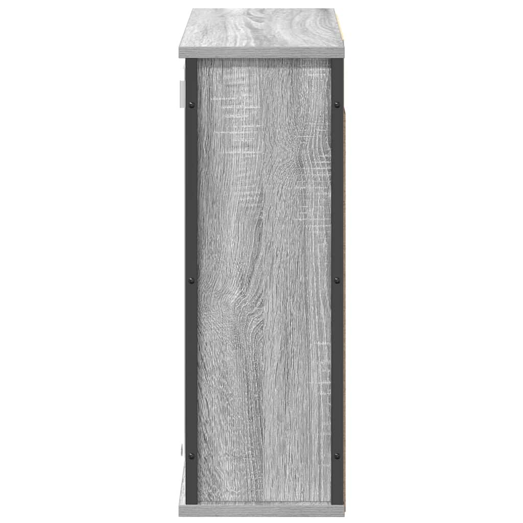 vidaXL Szafka ścienna łazienkowa z lustrem szary dąb sonoma 60x21x60cm