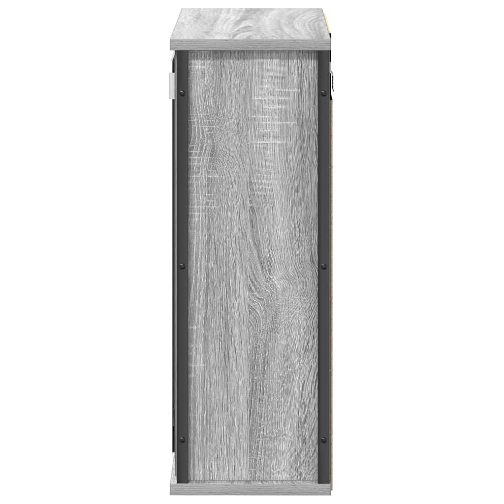 vidaXL Szafka ścienna łazienkowa z lustrem szary dąb sonoma 50x21x60cm