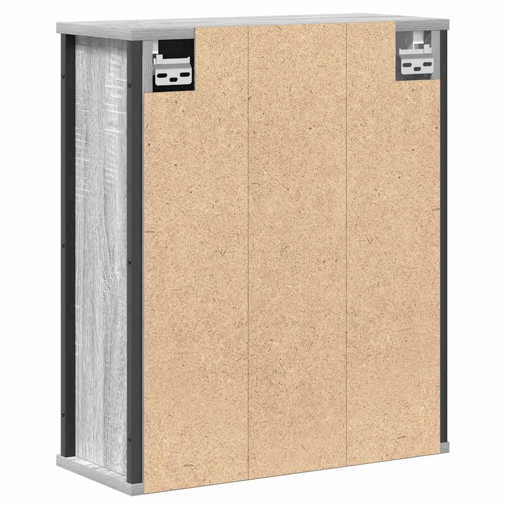 vidaXL Szafka ścienna łazienkowa z lustrem szary dąb sonoma 50x21x60cm