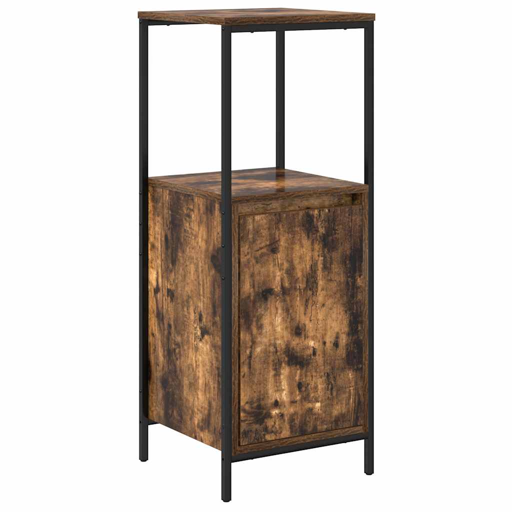 vidaXL Szafka łazienkowa z półkami, przydymiony dąb, 36x35x95 cm