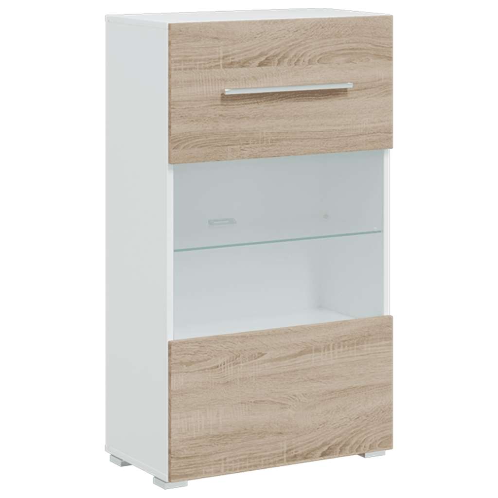 vidaXL 5-częściowe szafki pod telewizor z oświetleniem LED Sonoma Oak