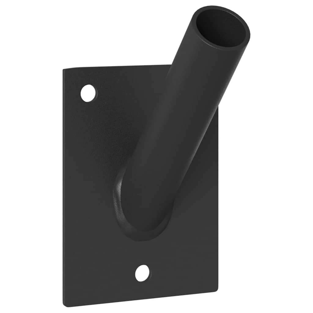 vidaXL Uchwyt na maszt flagowy Czarny 10,5 x 7,5 x 0,25 cm Stal