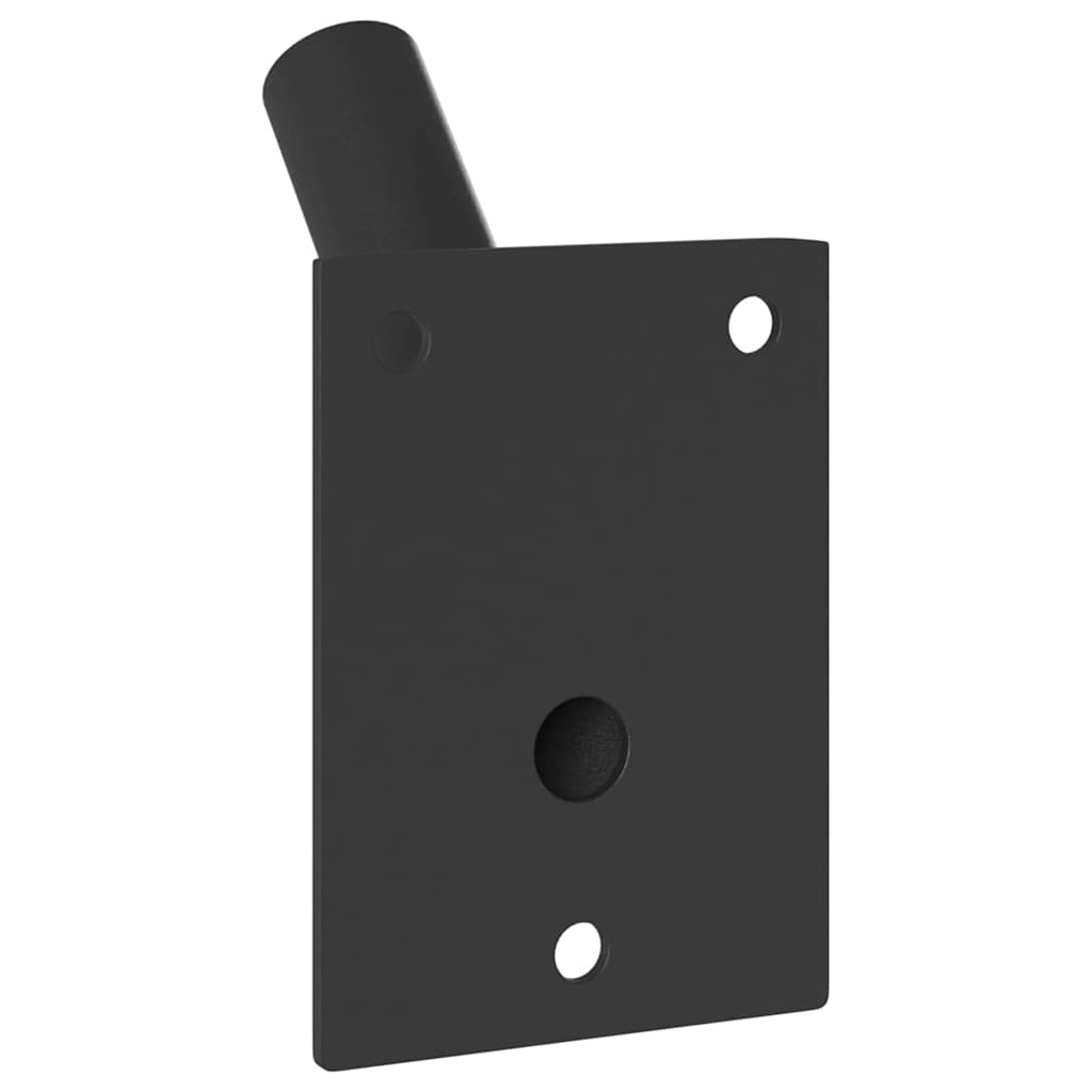 vidaXL Uchwyt na maszt flagowy Czarny 10,5 x 7,5 x 0,25 cm Stal