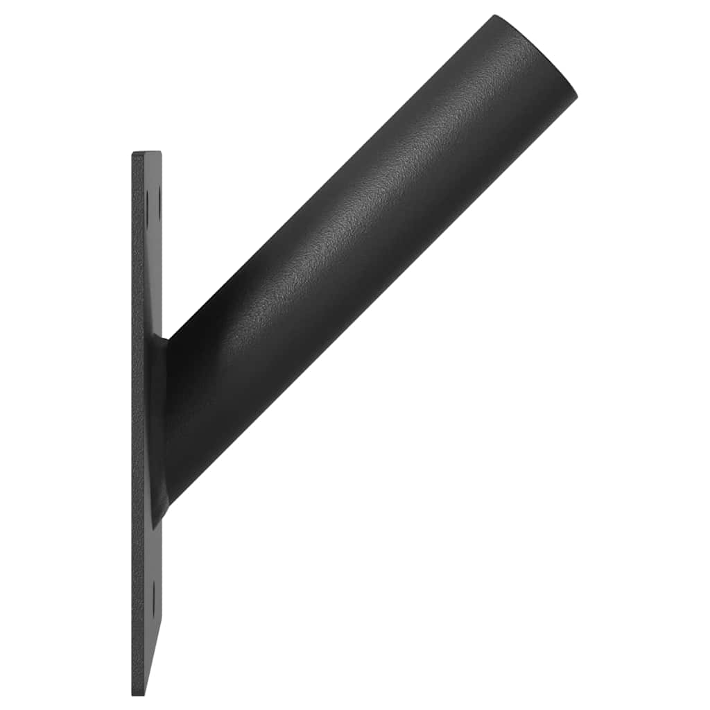 vidaXL Uchwyt na maszt flagowy Czarny 10,5 x 7,5 x 0,25 cm Stal