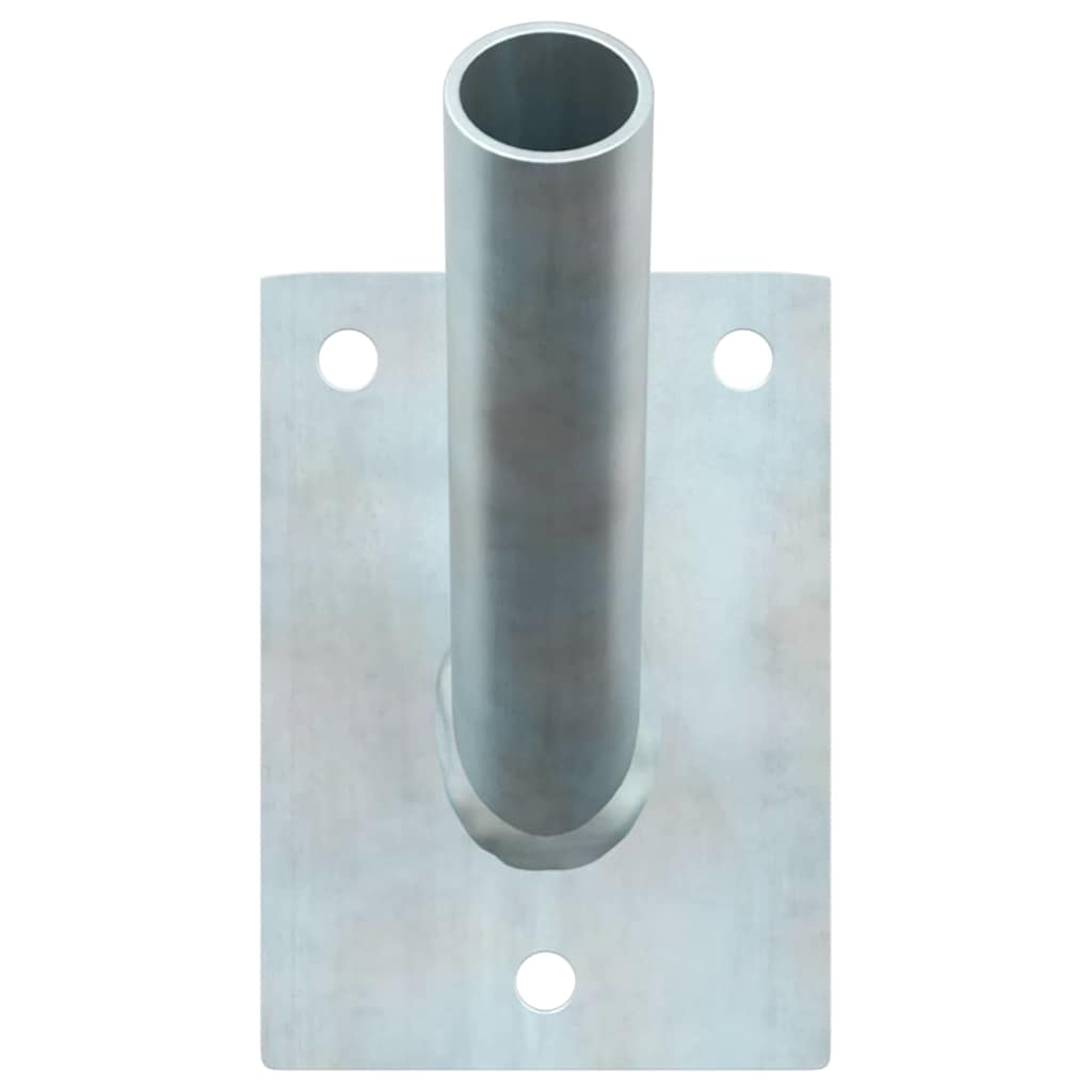 vidaXL Uchwyt na maszt flagowy Srebrny 10,5 x 7,5 x 2,5 cm Stal