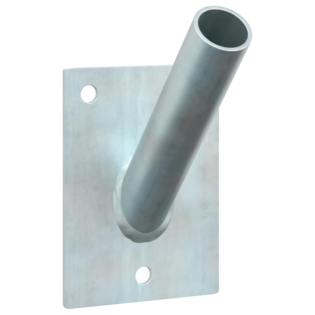 vidaXL Uchwyt na maszt flagowy Srebrny 10,5 x 7,5 x 2,5 cm Stal