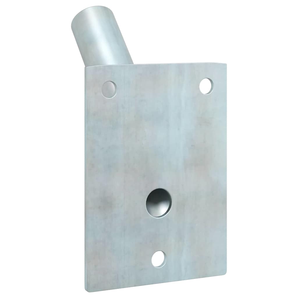 vidaXL Uchwyt na maszt flagowy Srebrny 10,5 x 7,5 x 2,5 cm Stal