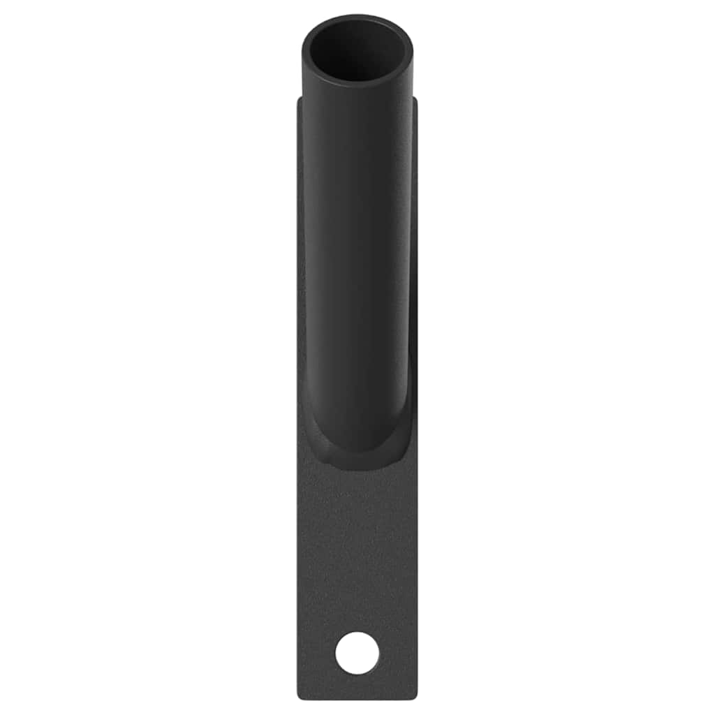 vidaXL Uchwyt na maszt flagowy Czarny 15 x 3 x 0,35 cm Stal
