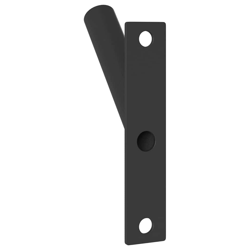 vidaXL Uchwyt na maszt flagowy Czarny 15 x 3 x 0,35 cm Stal