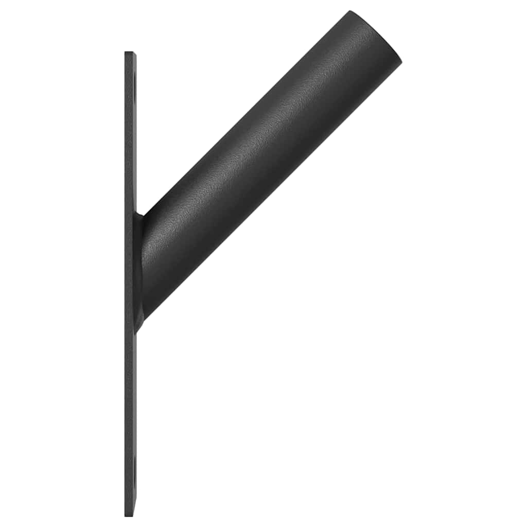 vidaXL Uchwyt na maszt flagowy Czarny 15 x 3 x 0,35 cm Stal