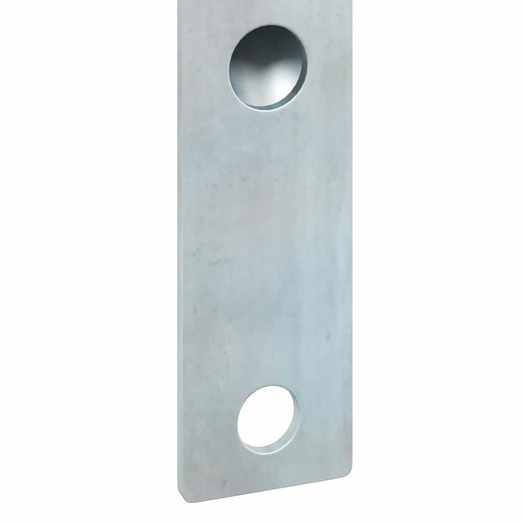 vidaXL Uchwyt na maszt flagowy Srebrny 15 x 3 x 0,35 cm Stal