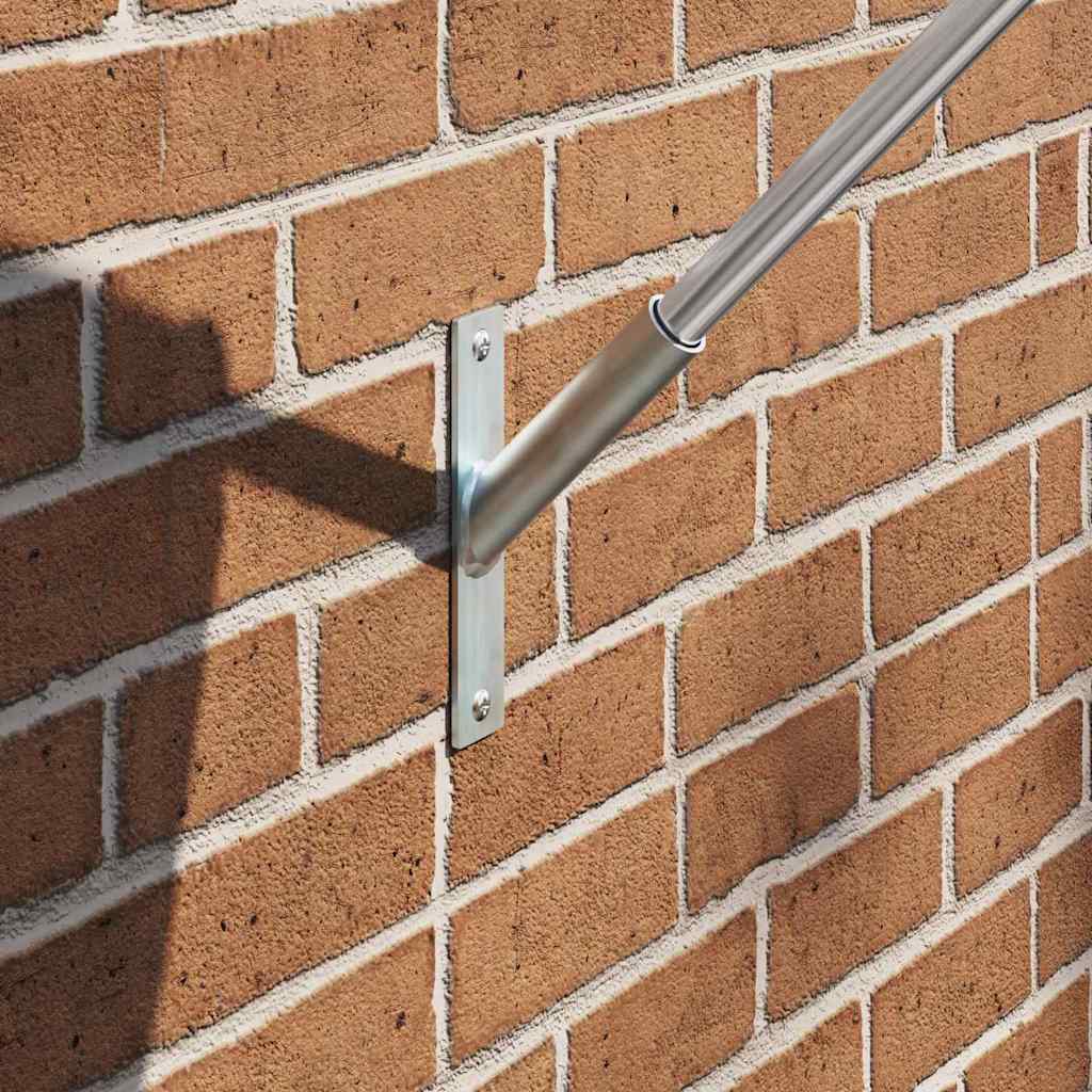 vidaXL Uchwyt na maszt flagowy Srebrny 15 x 3 x 0,35 cm Stal