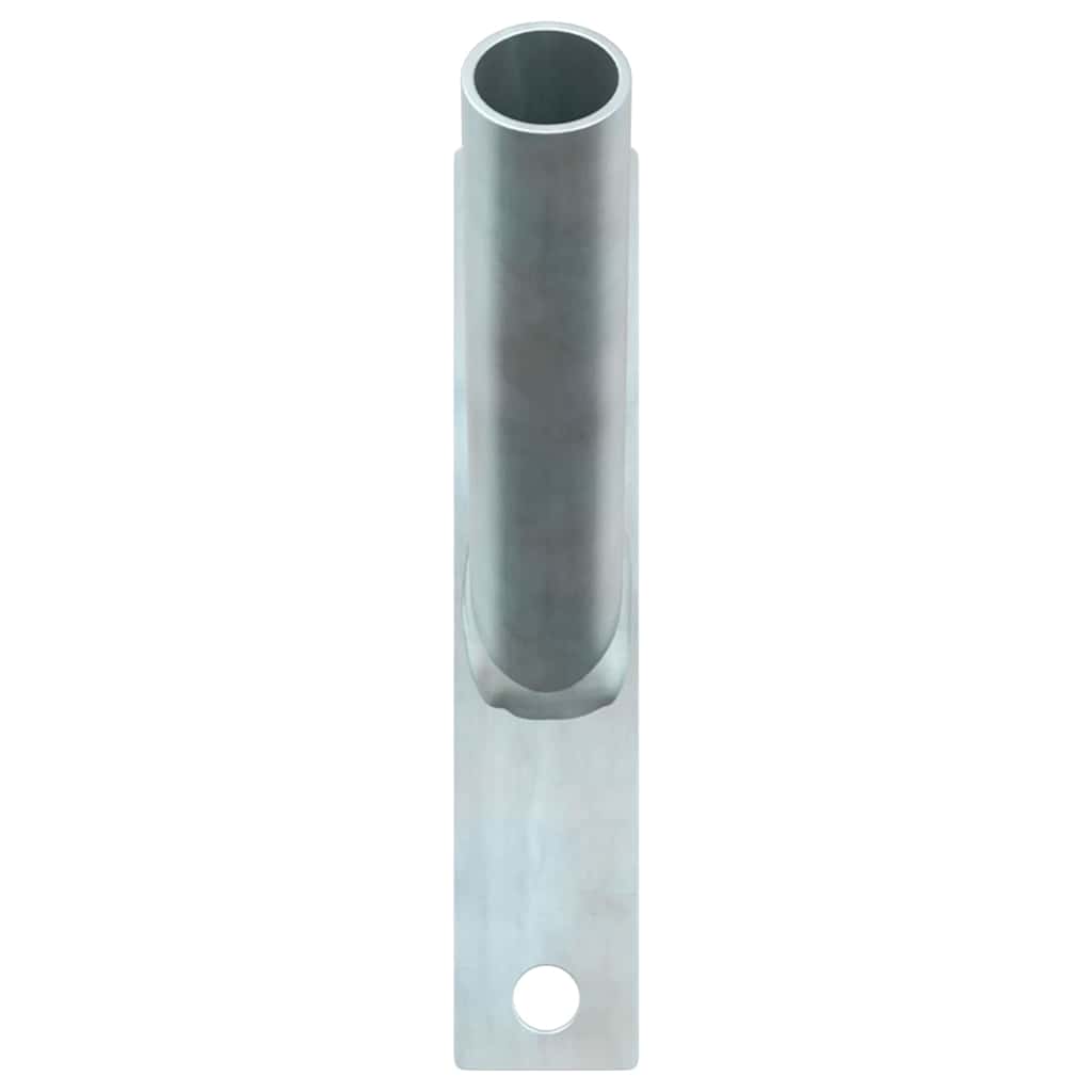 vidaXL Uchwyt na maszt flagowy Srebrny 15 x 3 x 0,35 cm Stal