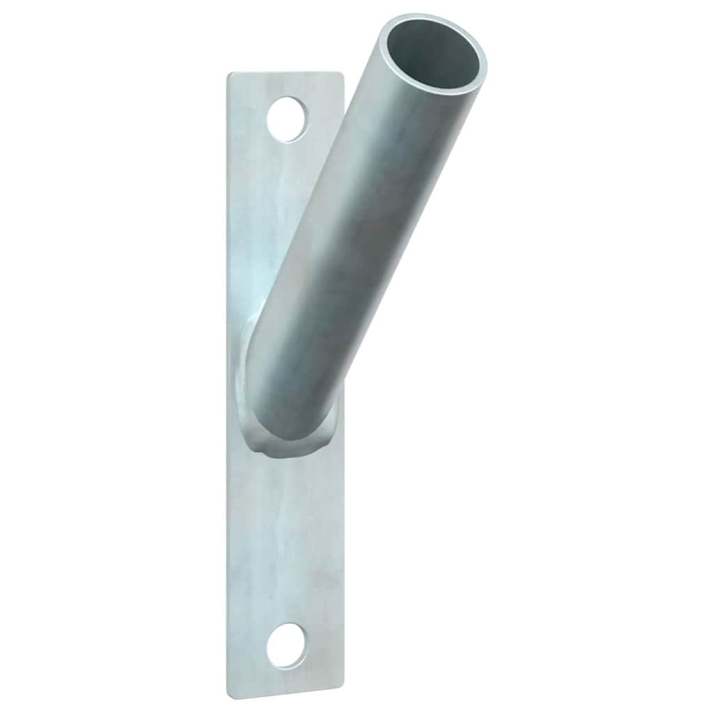 vidaXL Uchwyt na maszt flagowy Srebrny 15 x 3 x 0,35 cm Stal