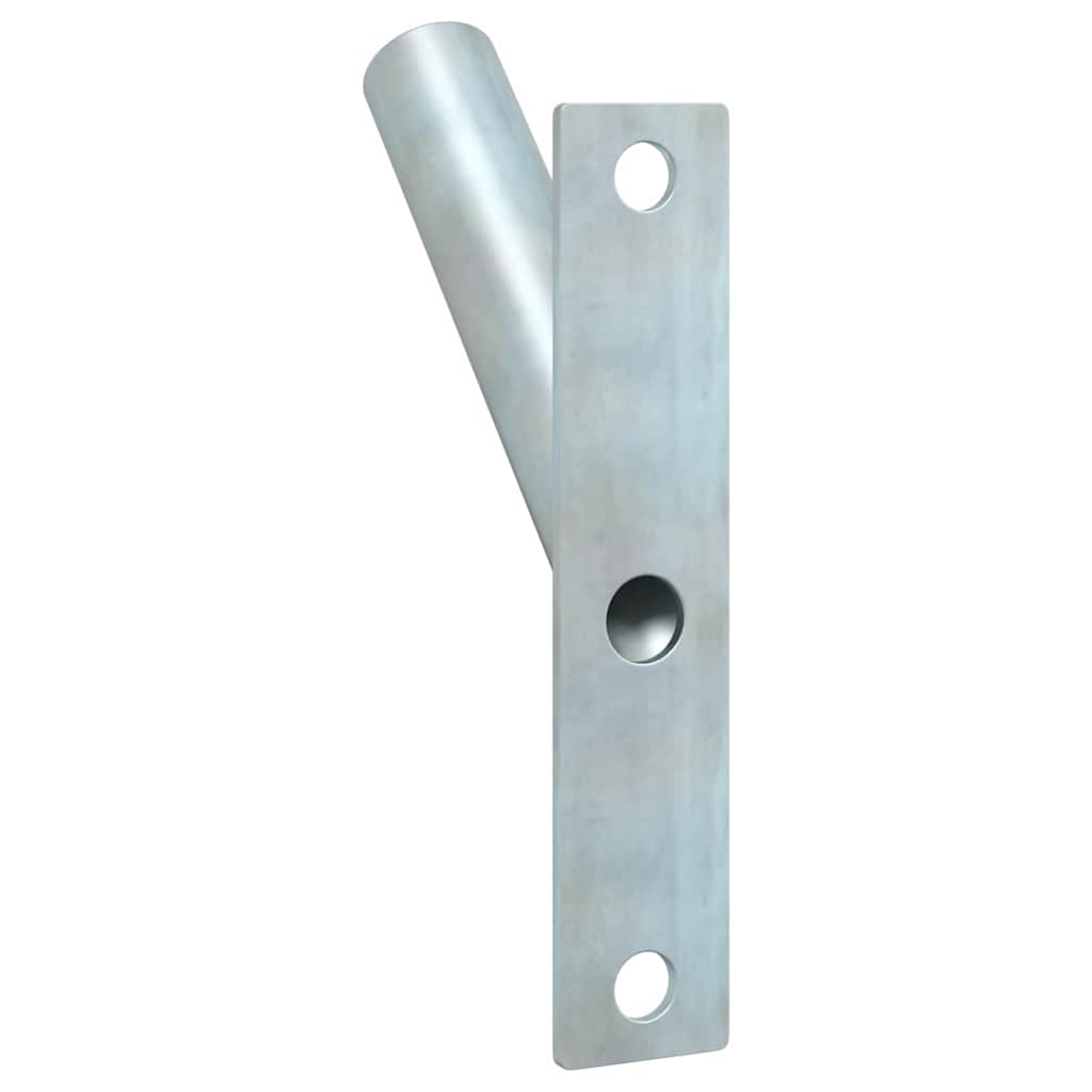 vidaXL Uchwyt na maszt flagowy Srebrny 15 x 3 x 0,35 cm Stal