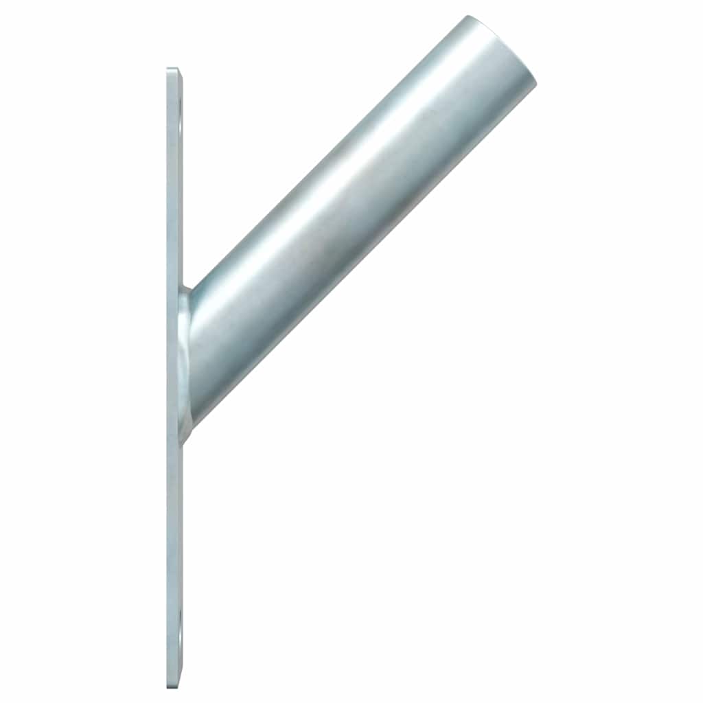 vidaXL Uchwyt na maszt flagowy Srebrny 15 x 3 x 0,35 cm Stal
