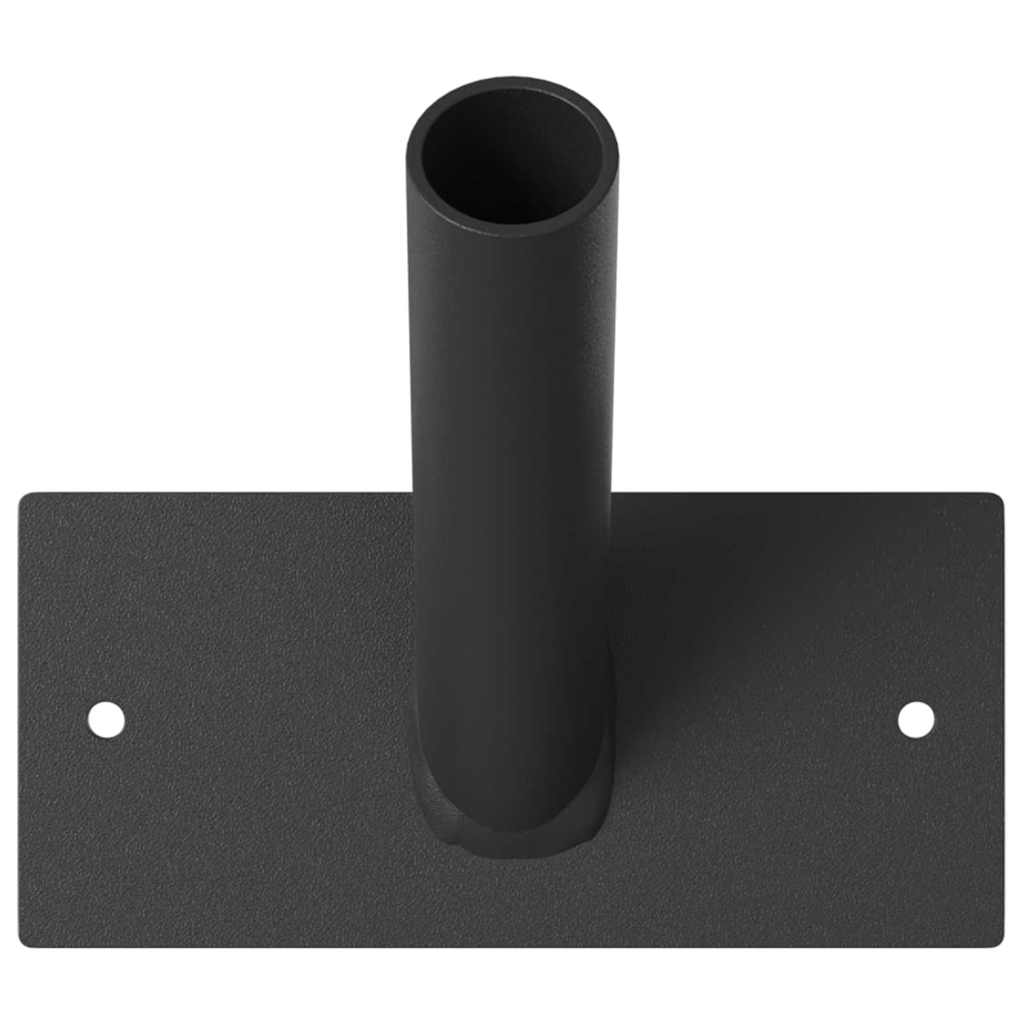 vidaXL Uchwyt na maszt flagowy Czarny 13 x 6 x 0,2 cm Stal