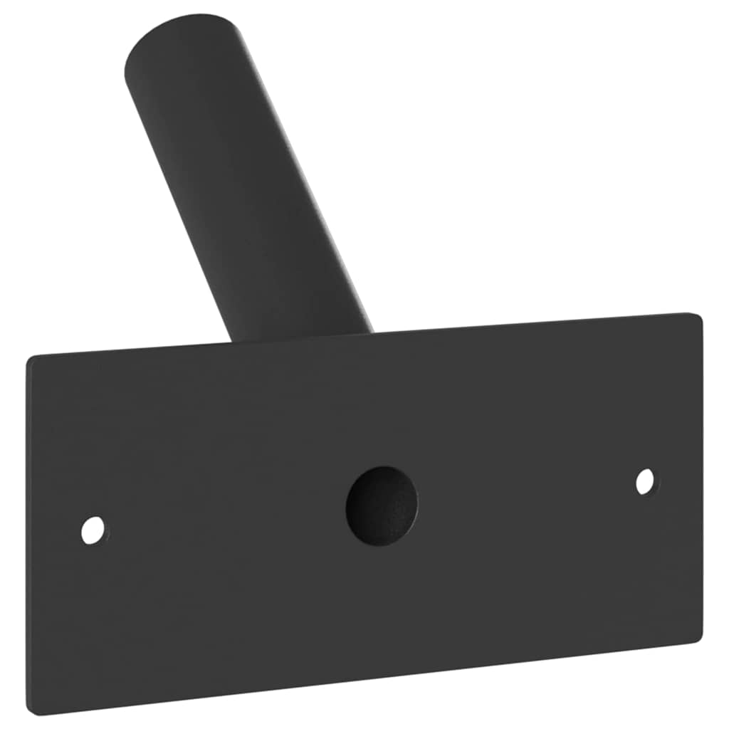 vidaXL Uchwyt na maszt flagowy Czarny 13 x 6 x 0,2 cm Stal
