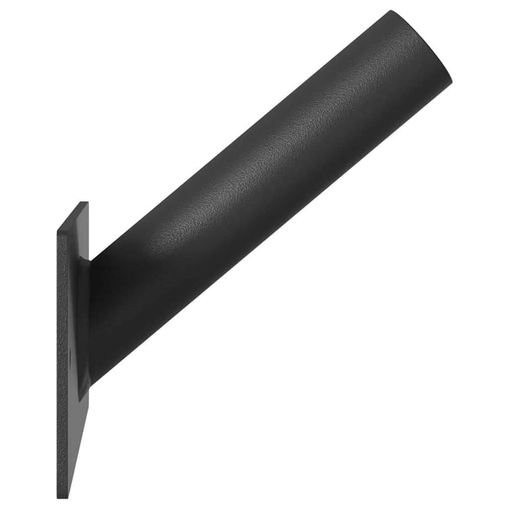 vidaXL Uchwyt na maszt flagowy Czarny 13 x 6 x 0,2 cm Stal