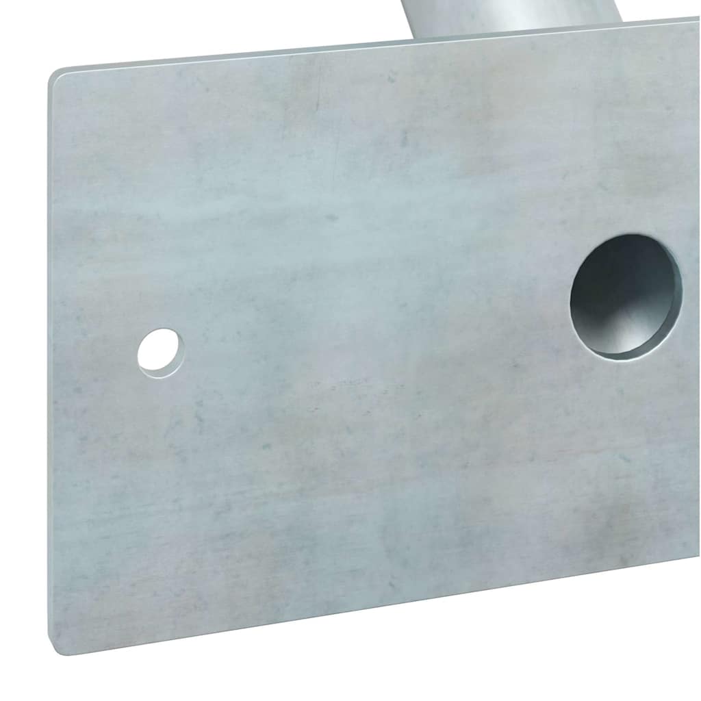 vidaXL Uchwyt na maszt flagowy Srebrny 13 x 6 x 0,2 cm Stal