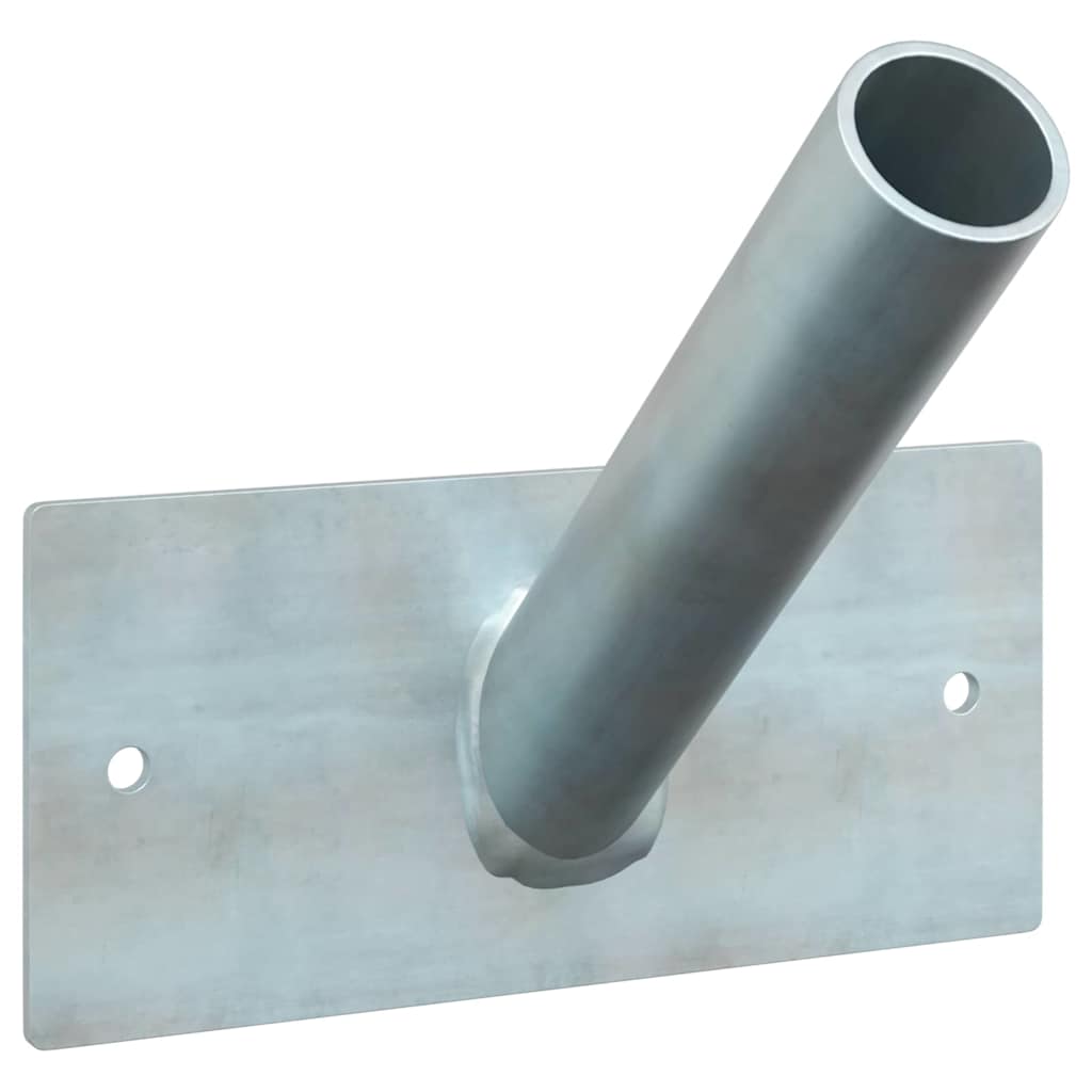 vidaXL Uchwyt na maszt flagowy Srebrny 13 x 6 x 0,2 cm Stal