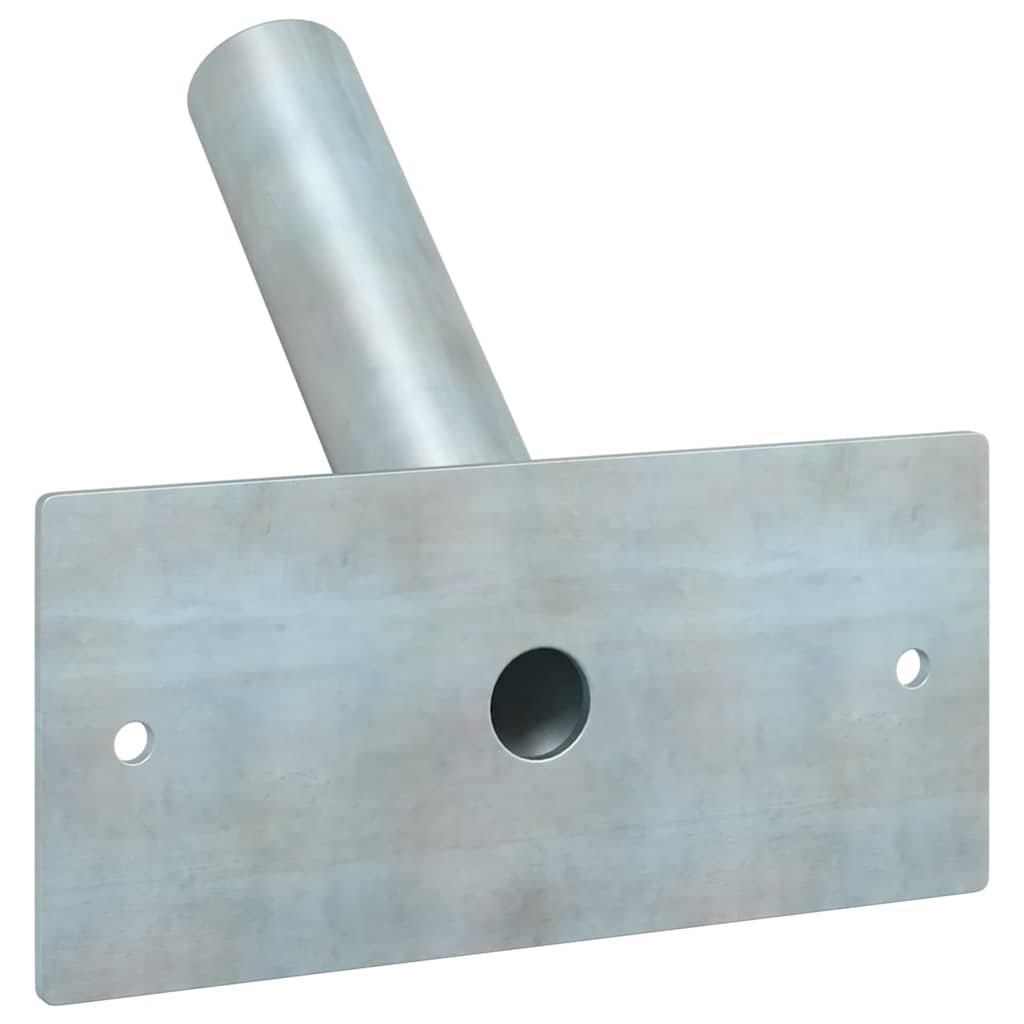 vidaXL Uchwyt na maszt flagowy Srebrny 13 x 6 x 0,2 cm Stal