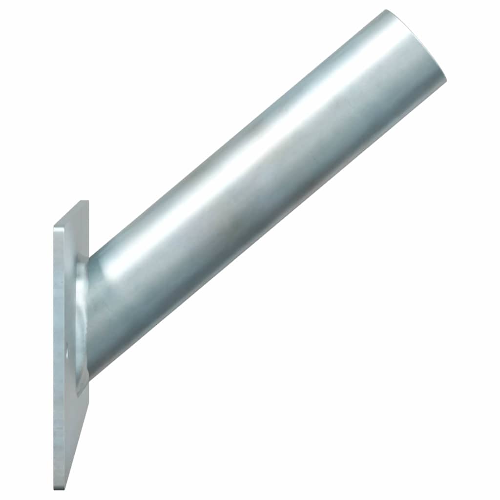 vidaXL Uchwyt na maszt flagowy Srebrny 13 x 6 x 0,2 cm Stal