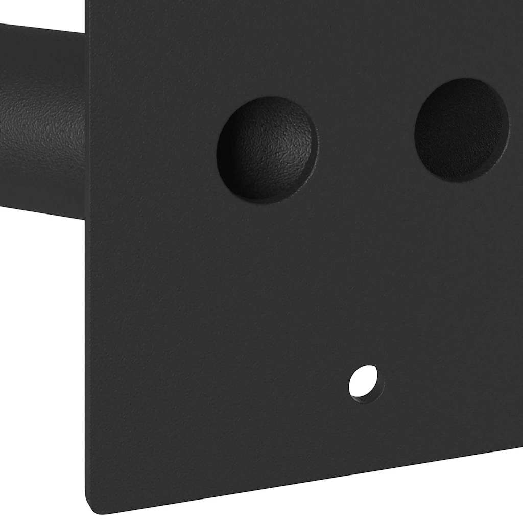 vidaXL Uchwyt na maszt flagowy Czarny 11,5 x 7,5 x 0,2 cm Stal