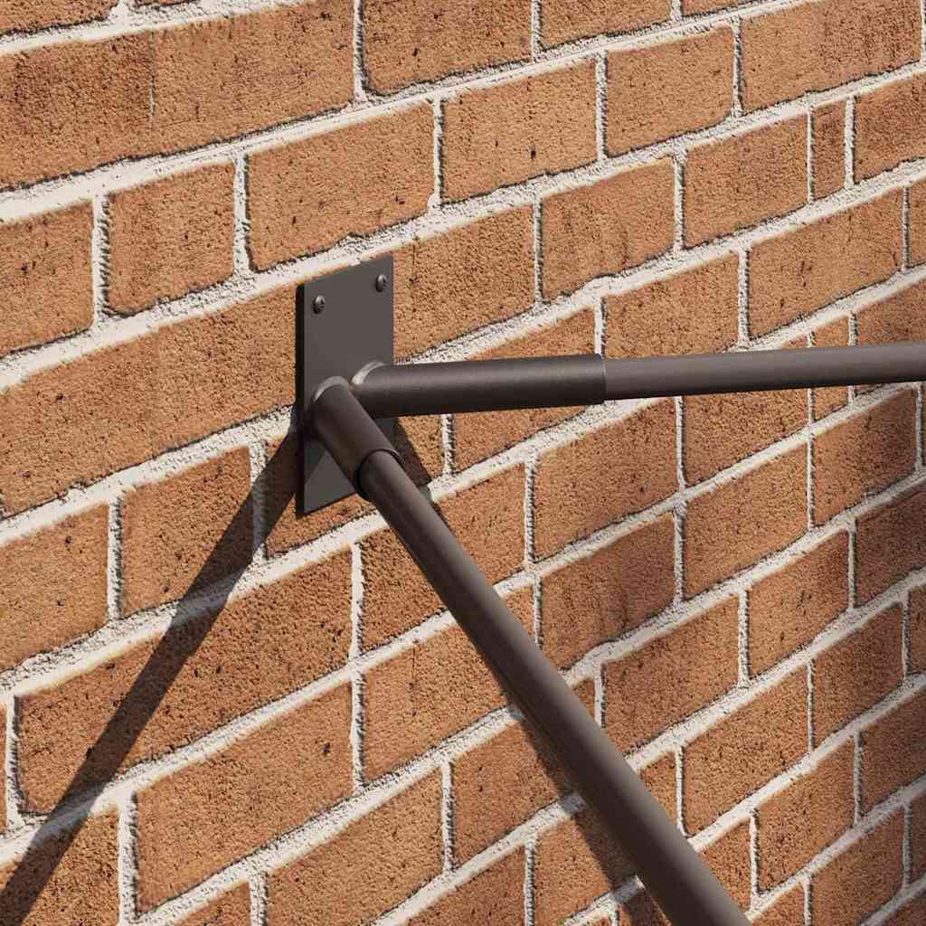 vidaXL Uchwyt na maszt flagowy Czarny 11,5 x 7,5 x 0,2 cm Stal