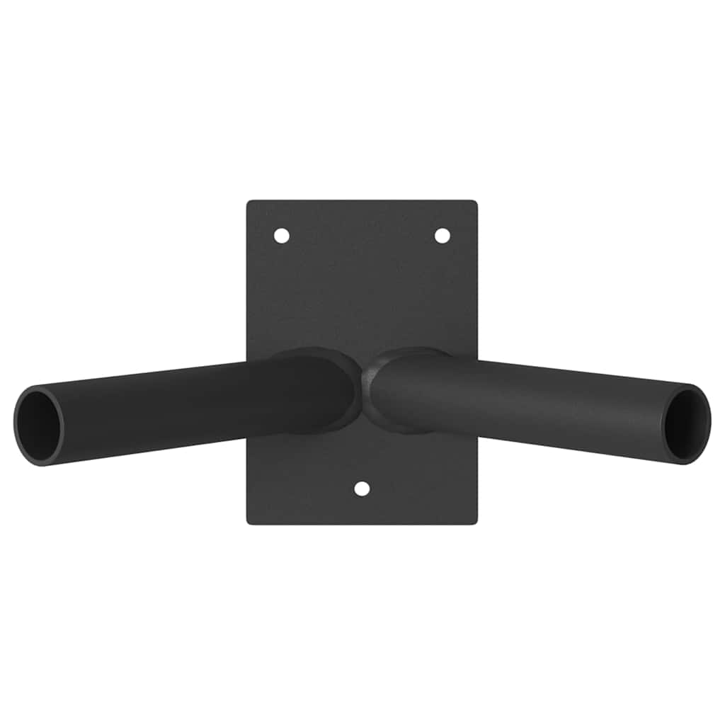 vidaXL Uchwyt na maszt flagowy Czarny 11,5 x 7,5 x 0,2 cm Stal