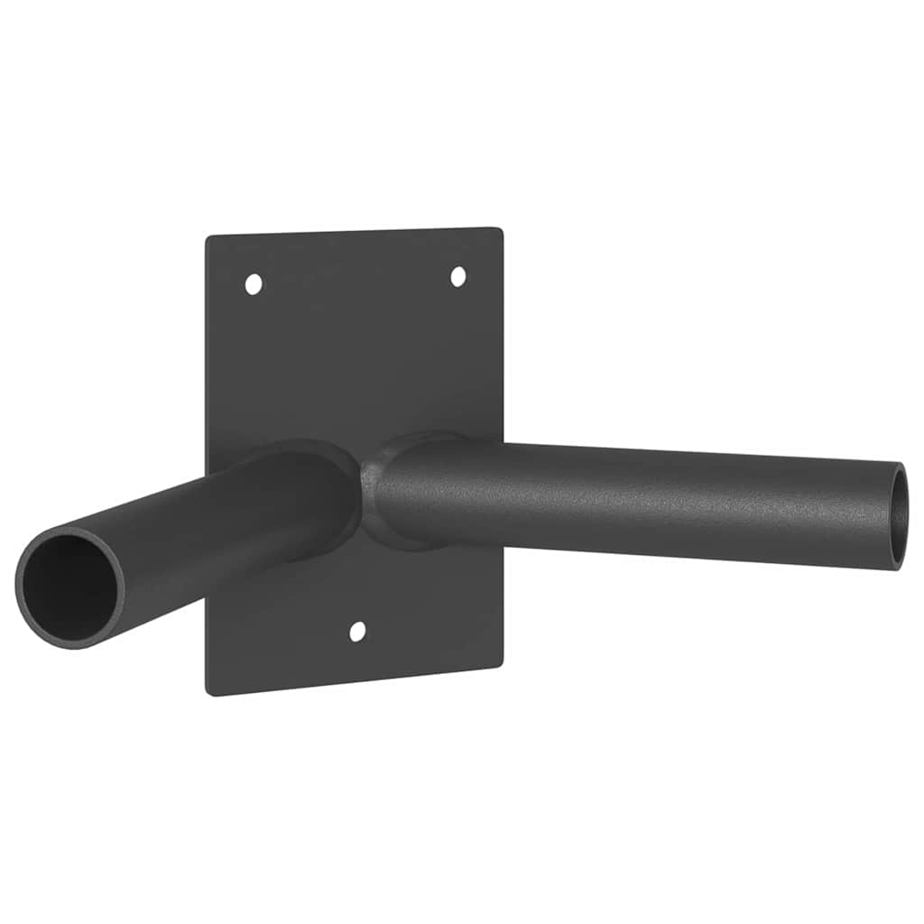 vidaXL Uchwyt na maszt flagowy Czarny 11,5 x 7,5 x 0,2 cm Stal