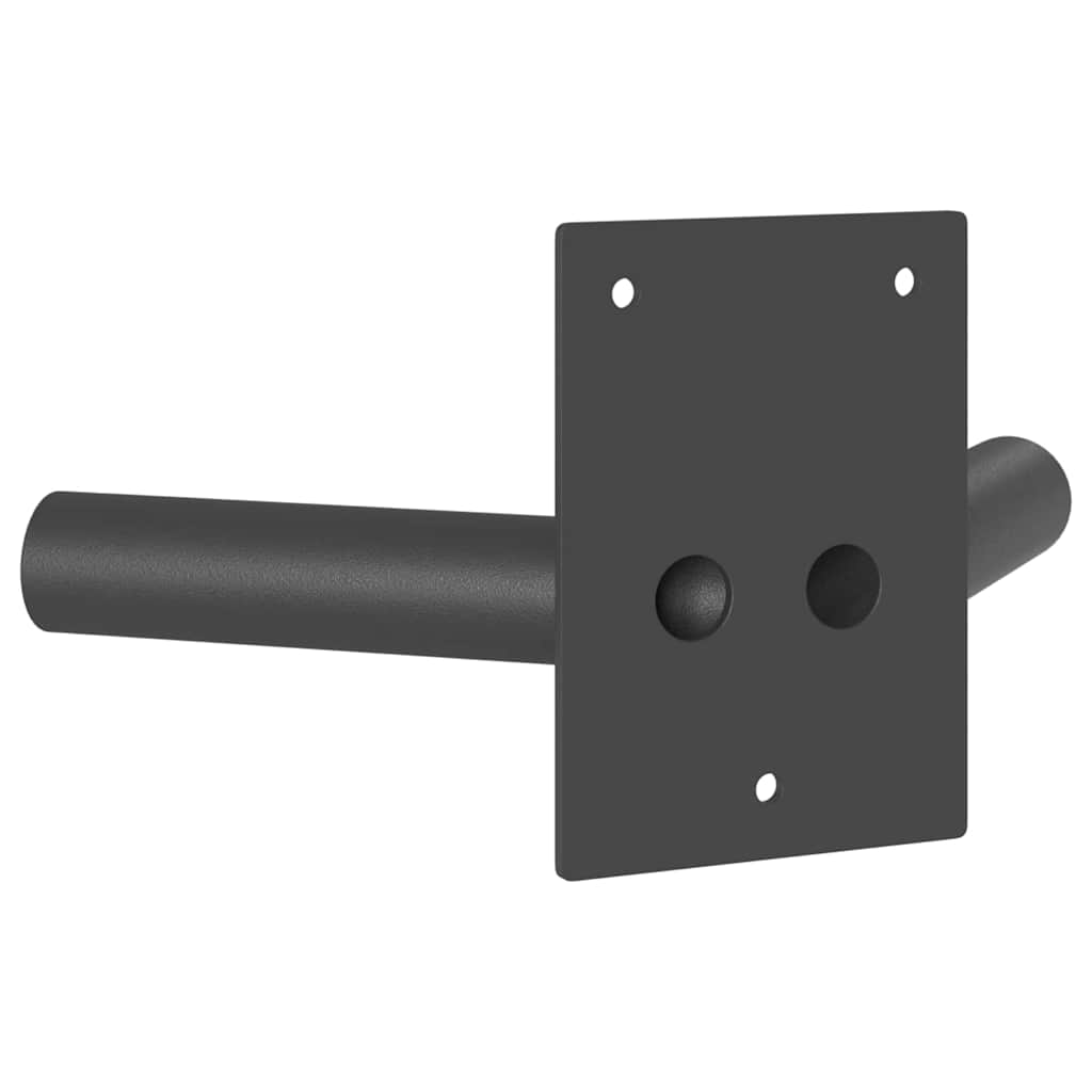 vidaXL Uchwyt na maszt flagowy Czarny 11,5 x 7,5 x 0,2 cm Stal