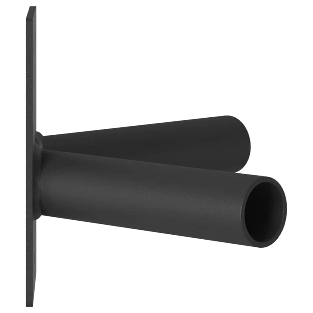 vidaXL Uchwyt na maszt flagowy Czarny 11,5 x 7,5 x 0,2 cm Stal